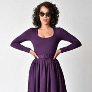 Purple Troublemaker Swing Dress